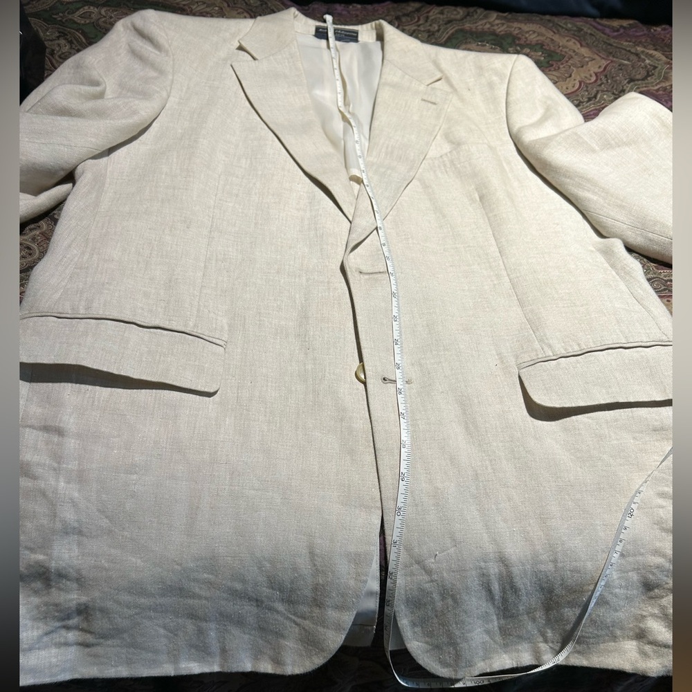Men’s Natural Linen custom-made Blazer,  Made in the Philippines  Msmts*, lined